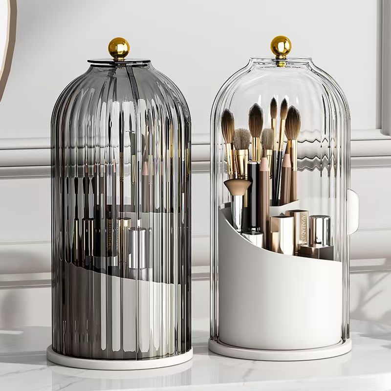 Luxury Skincare And Makeup Brands - 360 ° Rotierender Make-up-Pinselhalter mit Deckel,