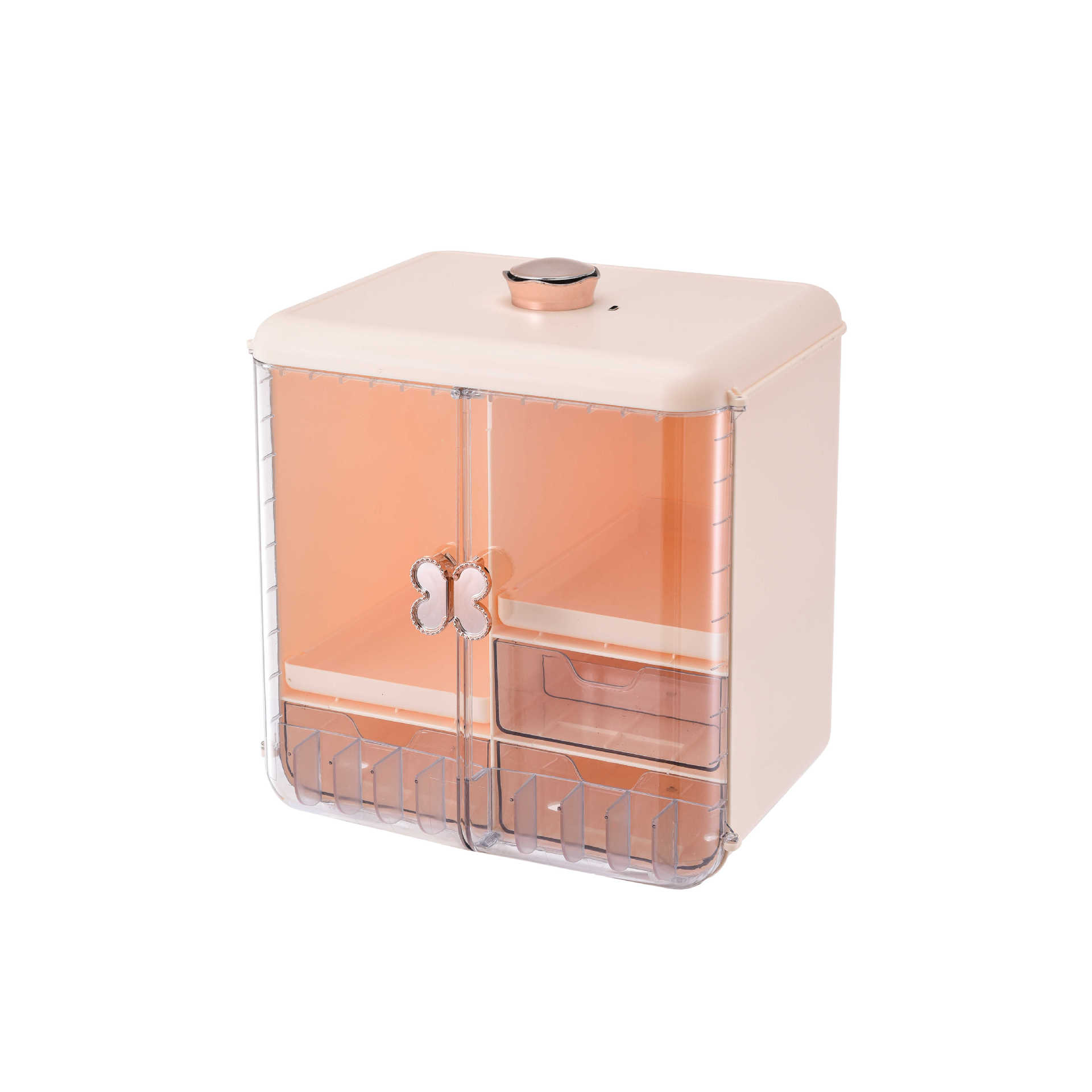 Luxury Skincare Tools - Luxuriöse Kosmetik-Aufbewahrungsbox, Desktop-Lippenstiftbox, Schminktisch, Staubdichter Großraum-Aufbewahrungsschrank