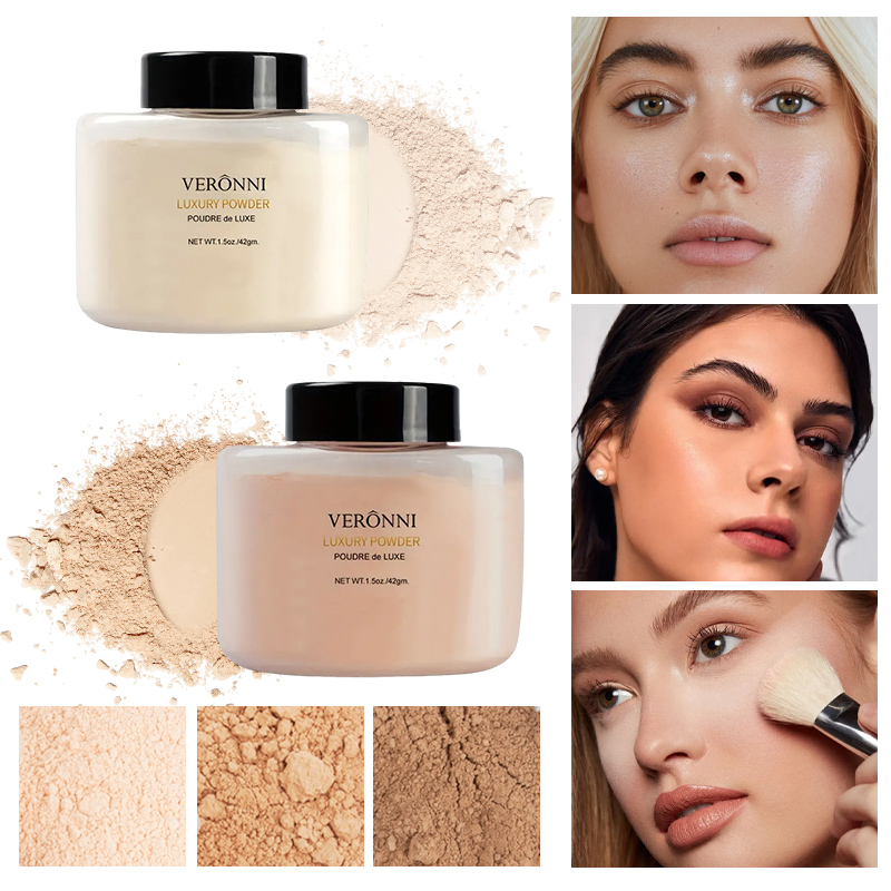 Luxury Skincare Tools - 6-Farben-Luxuspuder, Damen-Gesichtsgrundierung, Bananenpulver-Flasche, authentische Ölkontrolle für