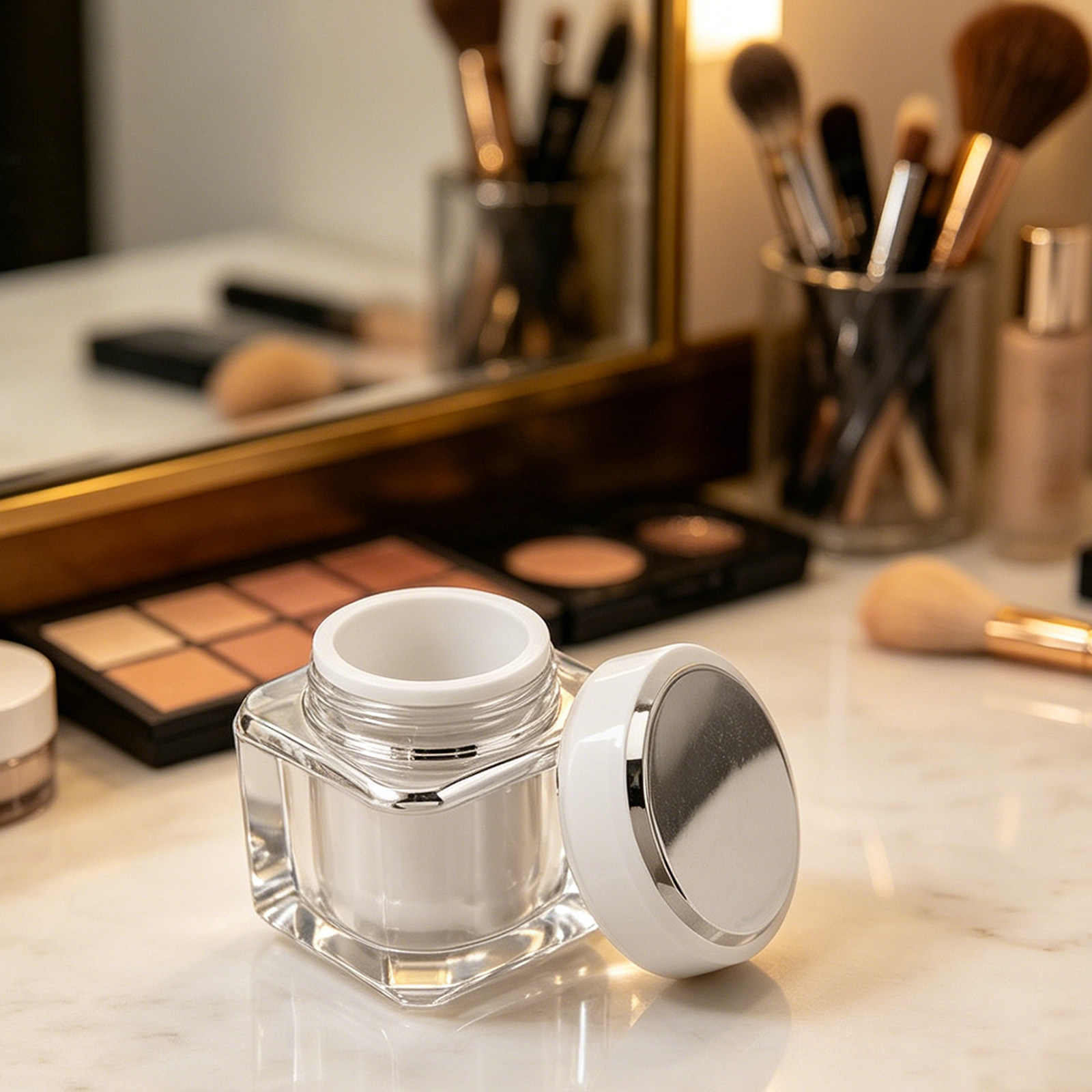 Luxury Skincare Packaging - Nachfüllbares Luxus-Hautpflege-Flaschenset, Glas-Tropfflaschen für ätherische Öle
