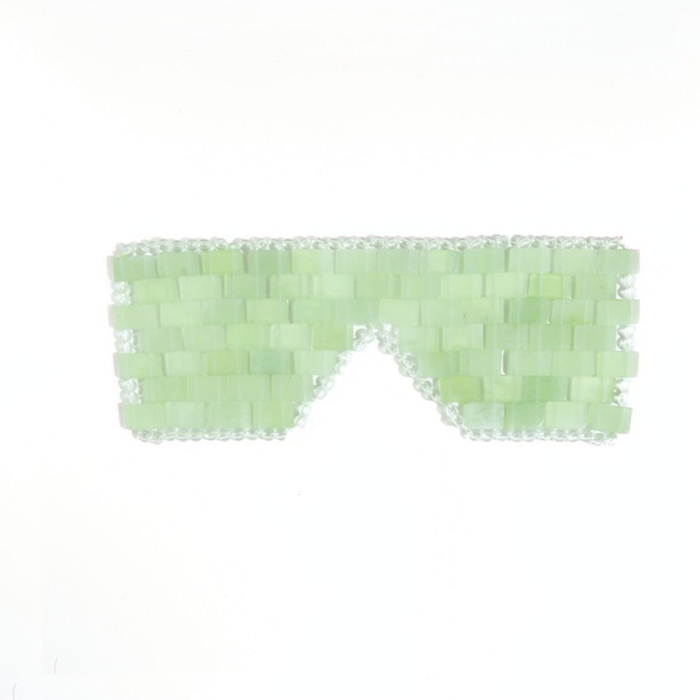 Luxury Skincare Tools - Handgewebte Xiu-Jade-Augenmaske, natürlicher Stein, kühlend, erfrischend,